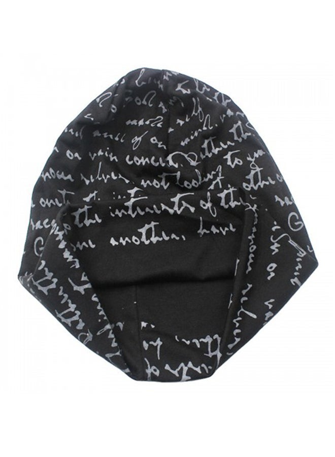 Printed Slouch Beanie Black/Grey  - Image 2