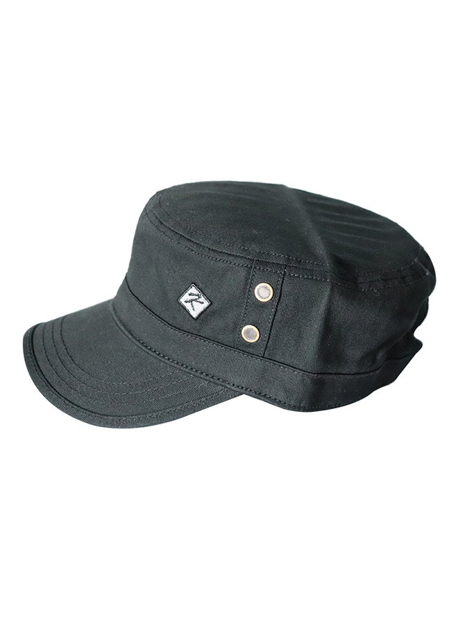 Generic Cotton Plain Army Cap Black  - Image 3