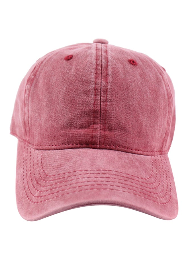 Generic Washed Baseball Cap Red  - Image 1