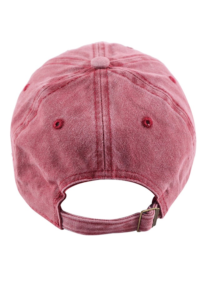 Generic Washed Baseball Cap Red  - Image 2
