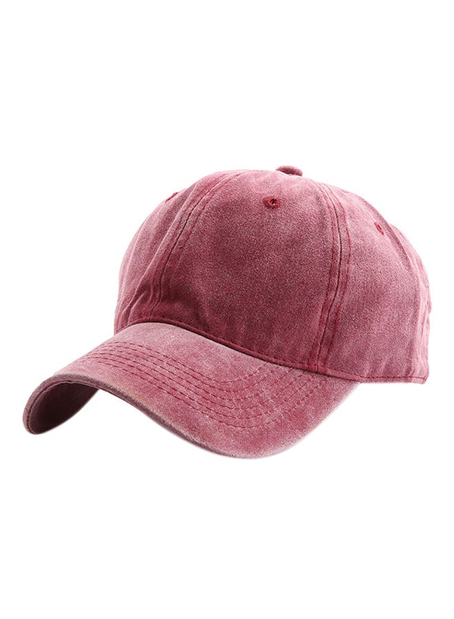 Generic Washed Baseball Cap Red  - Image 3