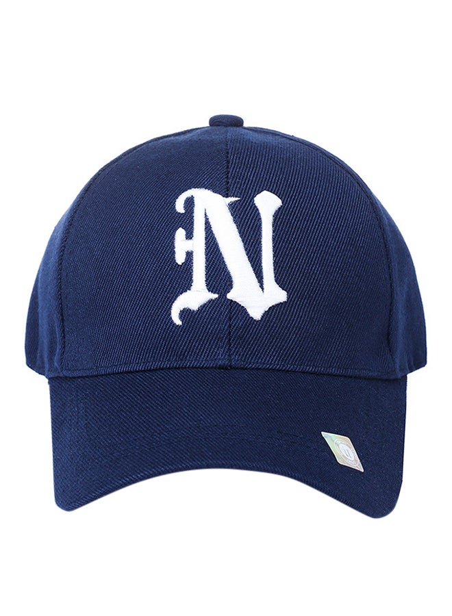 Letter  Embroidered Baseball Cap Blue  - Image 1