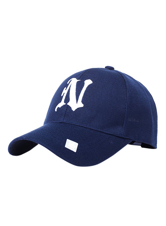 Letter  Embroidered Baseball Cap Blue  - Image 3