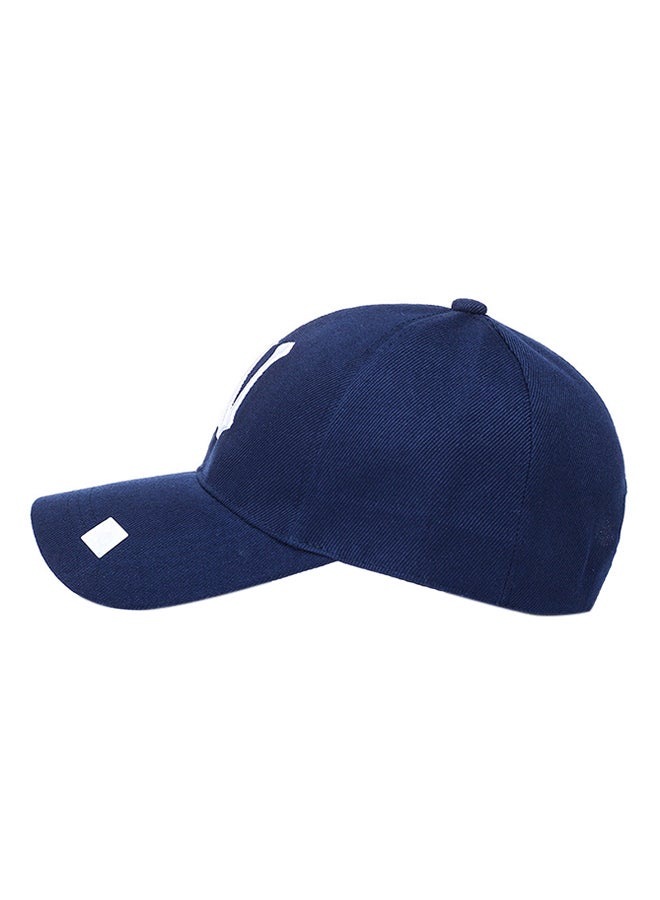 Letter  Embroidered Baseball Cap Blue  - Image 4