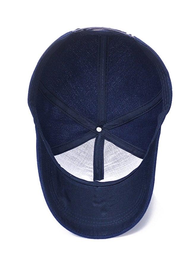 Letter  Embroidered Baseball Cap Blue  - Image 5