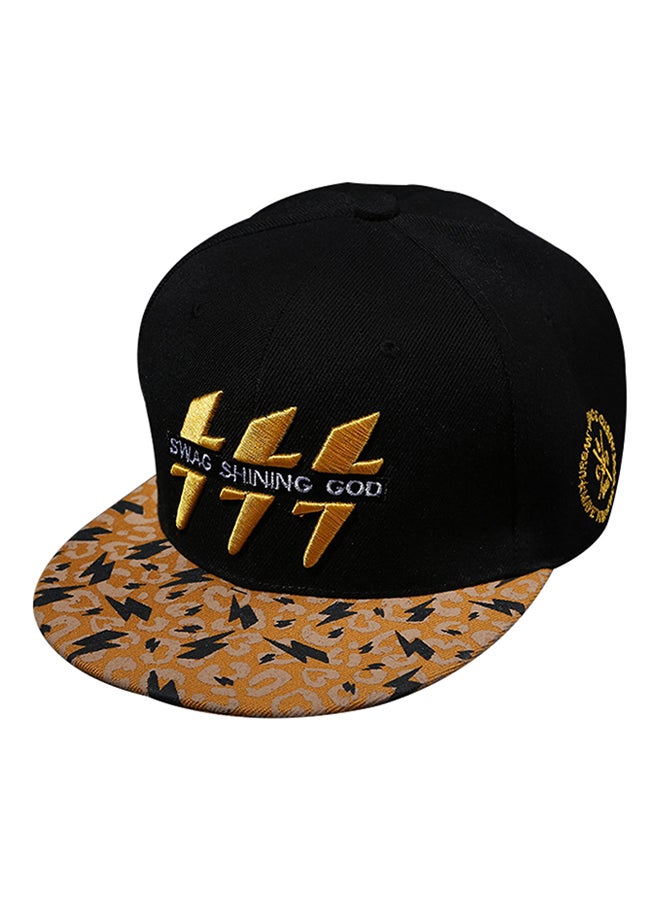 Snapback Closure 3D Embroidered Baseball Cap Black/Yellow  - Image 3