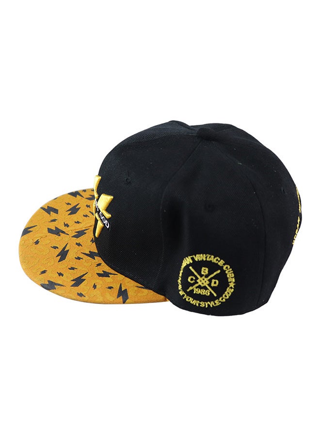 Snapback Closure 3D Embroidered Baseball Cap Black/Yellow  - Image 4