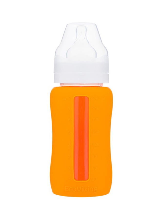 EcoViking Wide Neck Feeding Bottle With Sleeve, 240 ml - Image 1