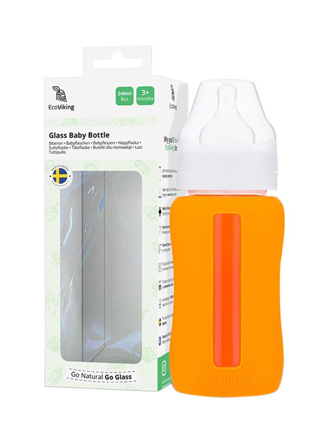 EcoViking Wide Neck Feeding Bottle With Sleeve, 240 ml - Image 2