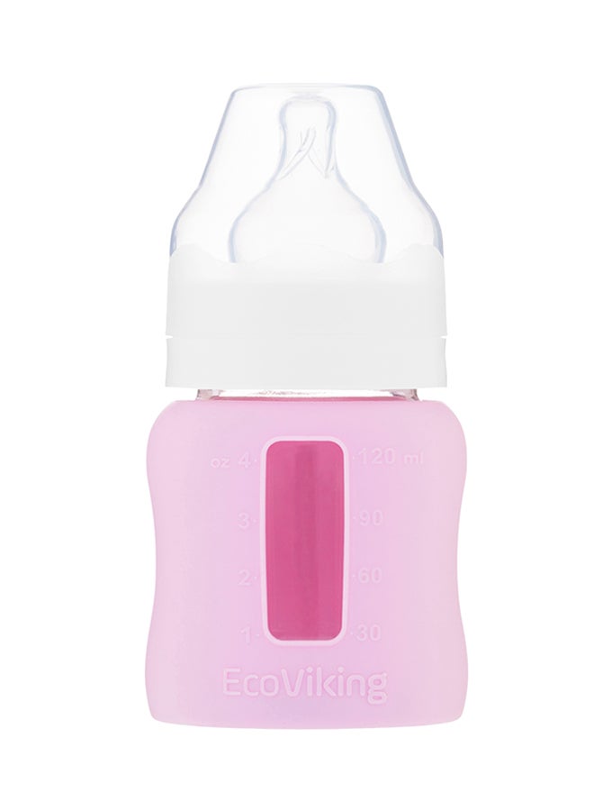 EcoViking Wide Neck Feeding Bottle With Sleeve, 120 ml