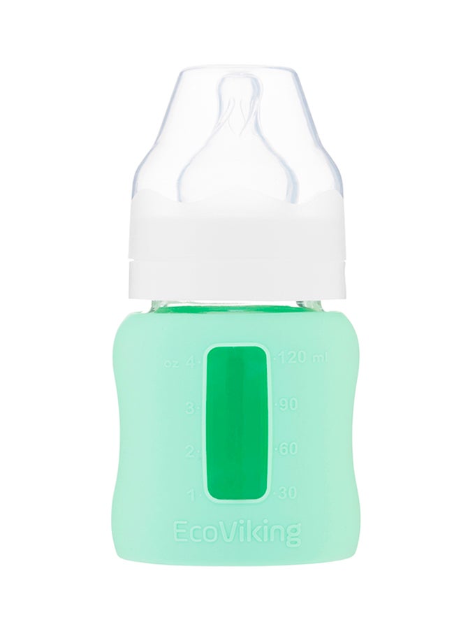 EcoViking Wide Neck Feeding Bottle With Sleeve, 120 ml