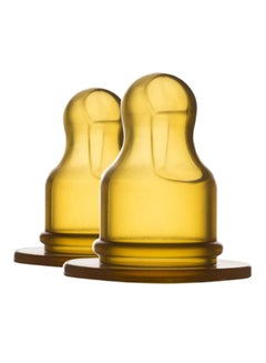 2 Piece Natural Rubber Orthodontic Nipple for Standard Neck Bottle (Stage 2, 6+ Months)
