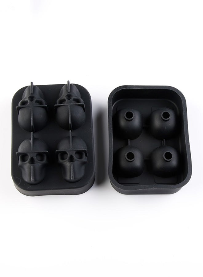 Generic 3D Skull Shape Ice Cube Mold Black  - Image 2