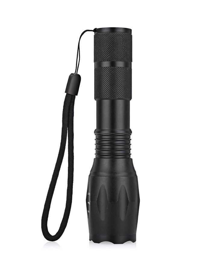 2-Piece LED Mini Flashlights With Adjustable Focus And 5 Light Modes Black 15cm - Image 1