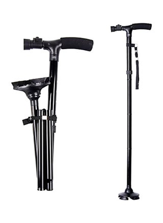Adjustable Walking Stick With LED Light Black 28cm - v1532934947/N15990126A_1