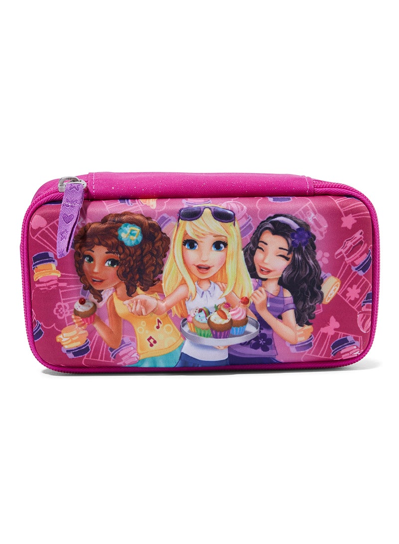 ليغو حافظة أقلام بسحّاب للإغلاق وتصميم ثلاثي الأبعاد وردي/أرجواني - Image 1