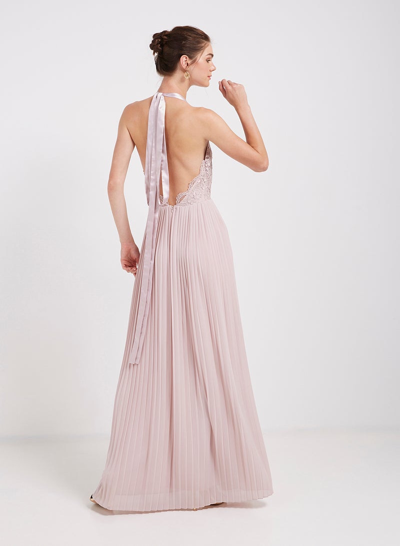 tfnc LONDON - Viva Halter Neck Maxi Dress Pink - Image 1