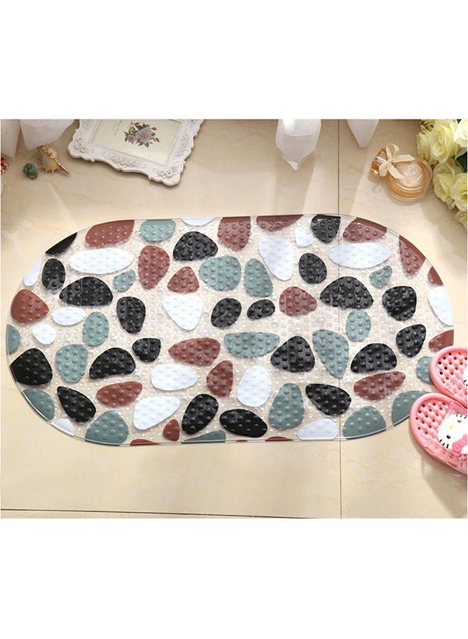 Non Slip Suction Bath Shower Mat White/Black/Green 69x39cm