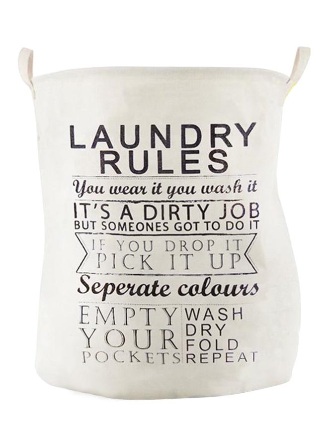 QiaoKai Laundry Storage Basket White/Black 