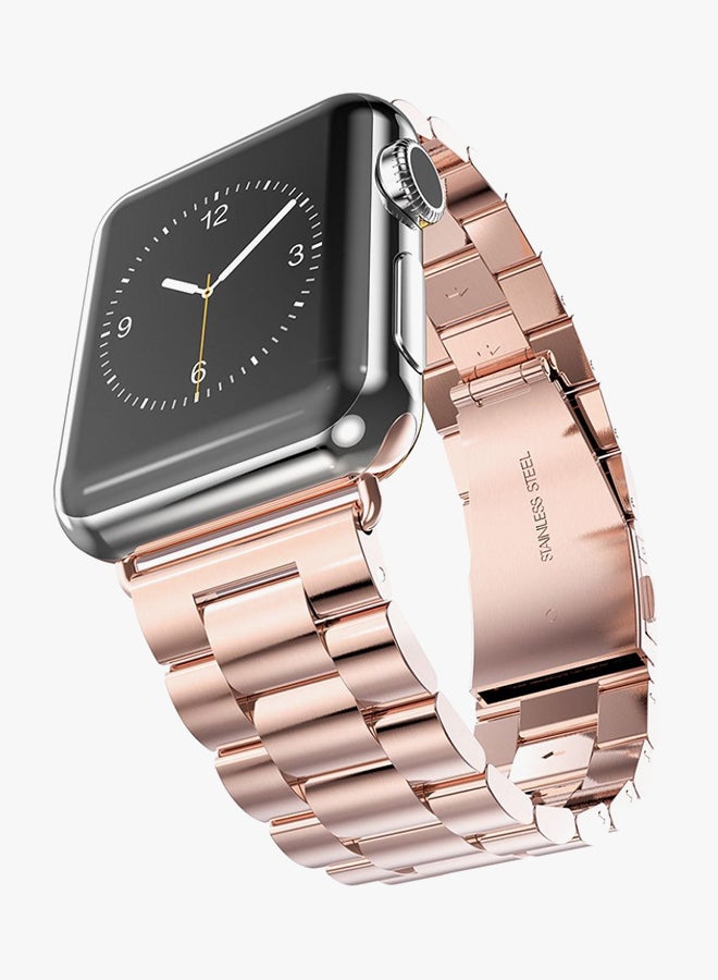 MARGOUN Stainless Steel Replacement Band for Apple Watch 38/40/41mm Rose Gold - Image 2