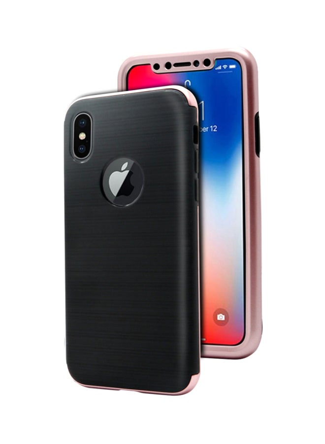 MARGOUN Protective Case Cover For Apple iPhone X Black/Rose Gold
