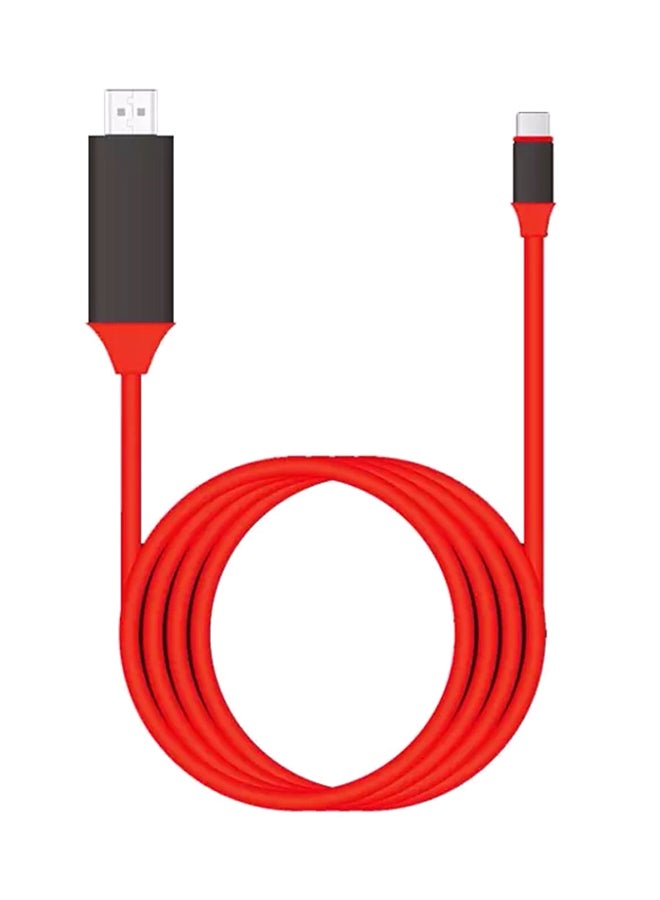 MARGOUN USB Type-C Adapter Plug And HDTV Cable Red/Black