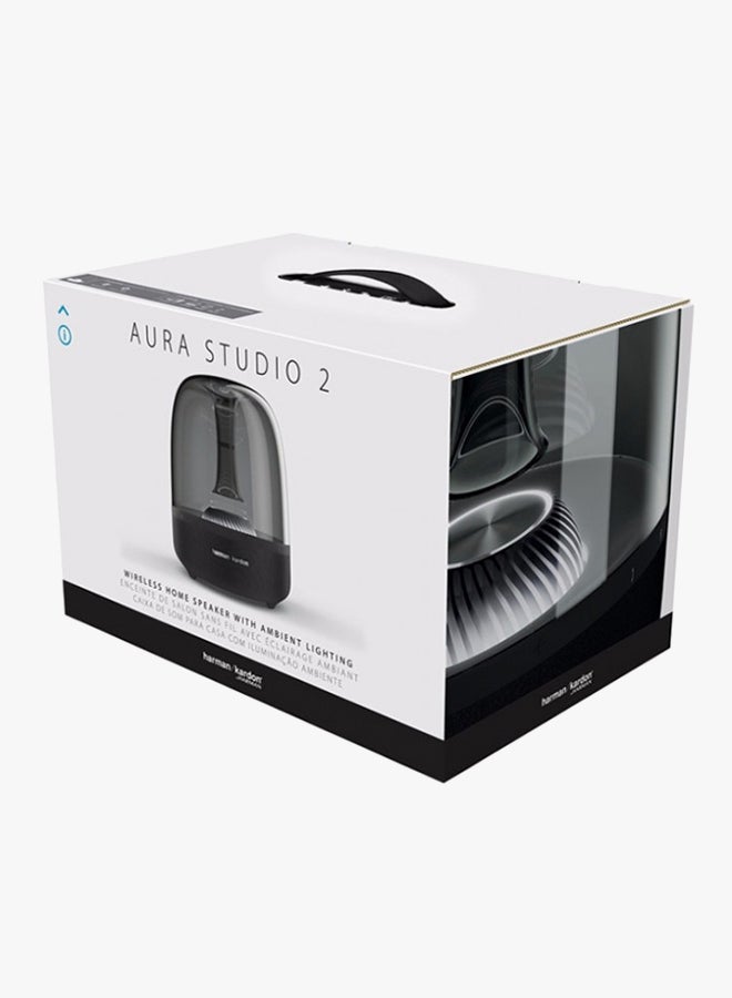 Aura Studio 2 Wireless Bluetooth Speaker With Ambient Lighting Black/Clear
