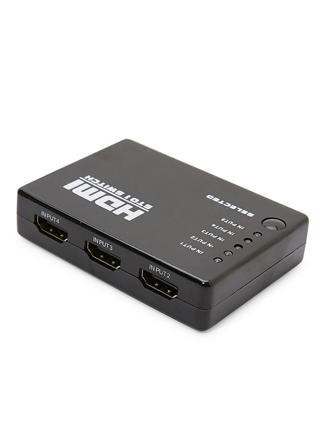 كيو ال تي موزّع HDMI بأداة تبديل 5 × 1 أسود - Image 1