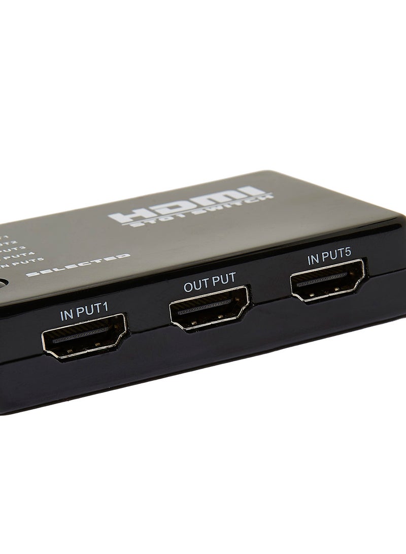 كيو ال تي موزّع HDMI بأداة تبديل 5 × 1 أسود - Image 2