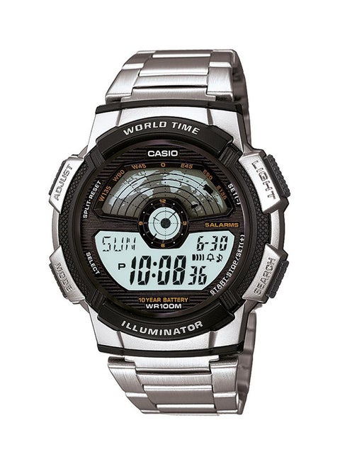 Men's Digital Quartz Watch AE-1100WD-1AVDF - 44 mm - Silver