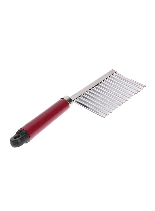 CABINA HOME - Crinkle Wavy Potato Chips Slicer Red/Silver - Image 1