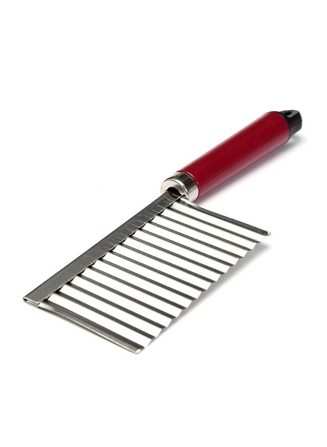 CABINA HOME - Crinkle Wavy Potato Chips Slicer Red/Silver - Image 1