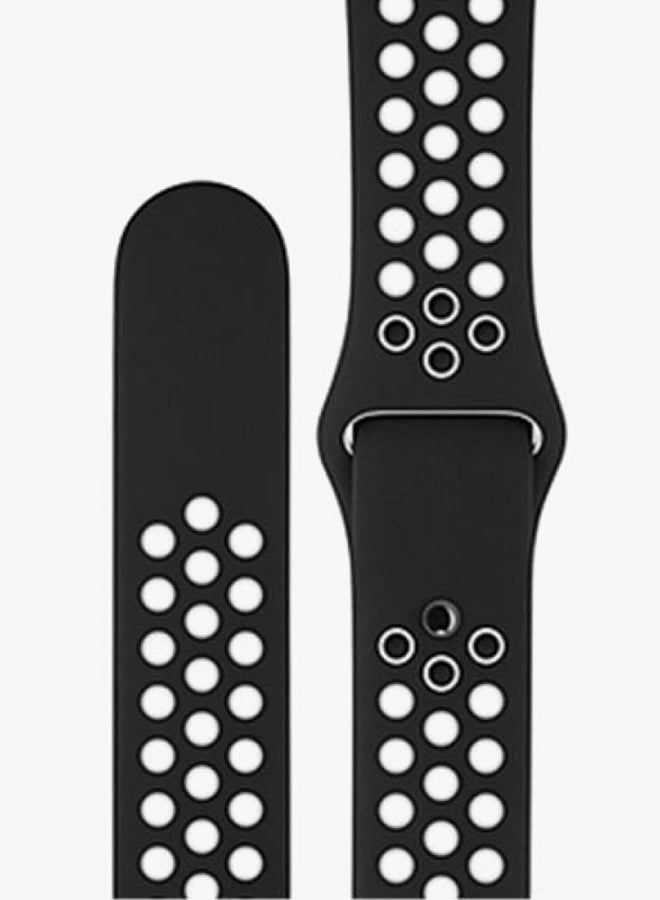 MARGOUN Replacement Band For Apple Watch Series 1/Series 2/Sport Edition Black/White - Image 3