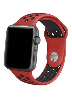 Silicone Replacement Band For Apple Watch Series 1/2/Sport Edition 38mm Red/Black