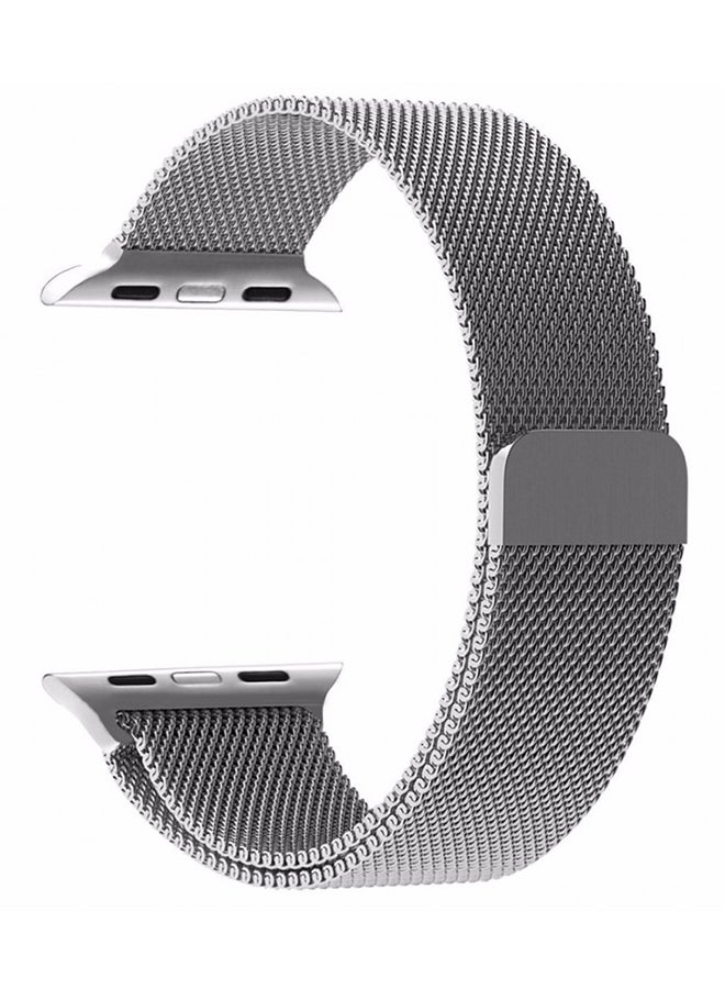 MARGOUN - Milanese Loop Stainless Steel Band for Apple Watch 38/40/41mm Silver - Image 1