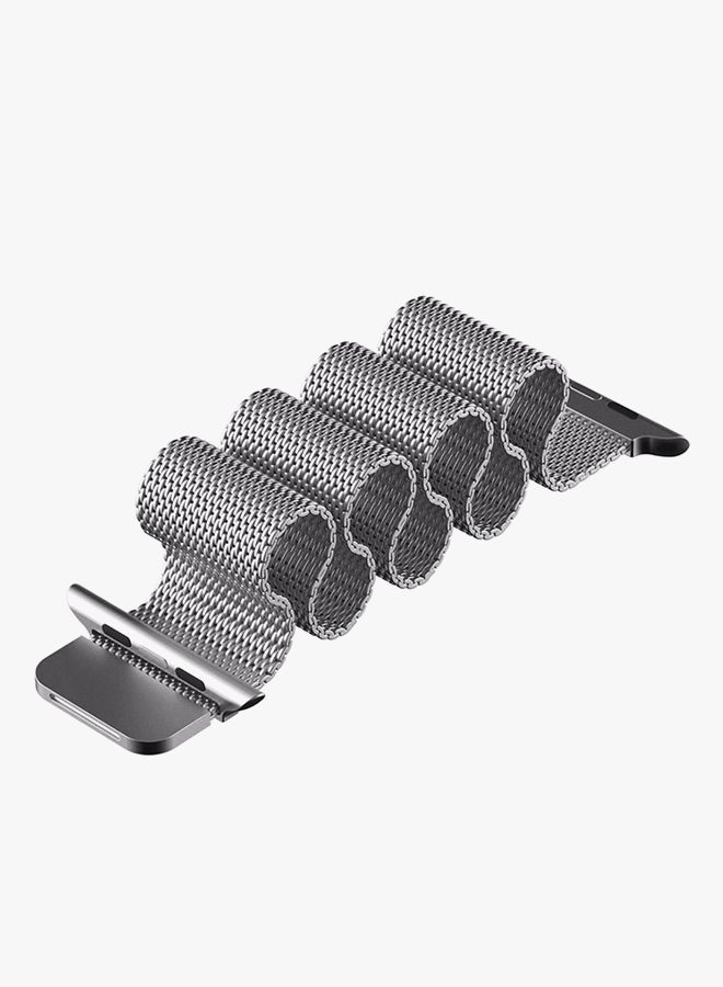 MARGOUN - Milanese Loop Stainless Steel Band for Apple Watch 38/40/41mm Silver - Image 1