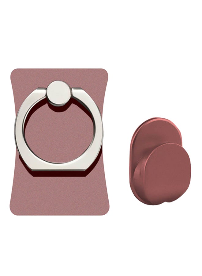 مارجون حامل بمقبض للإصبع 2 في 1 للهواتف المحمولة والكمبيوتر اللوحي ذهبي وردي - Image 1