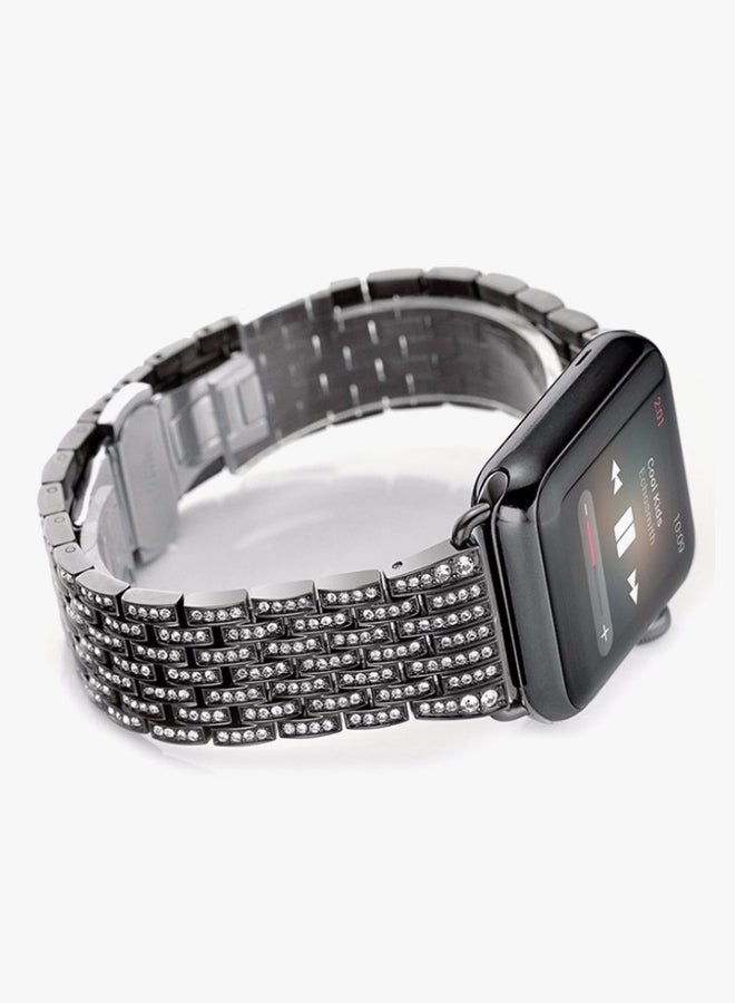 Rhinestone Diamond Band For Apple Watch Black