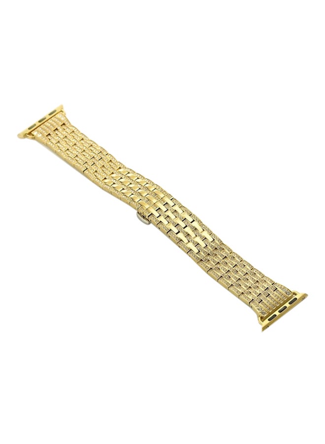 MARGOUN Rhinestone Diamond Band For Apple Watch Gold - Image 1