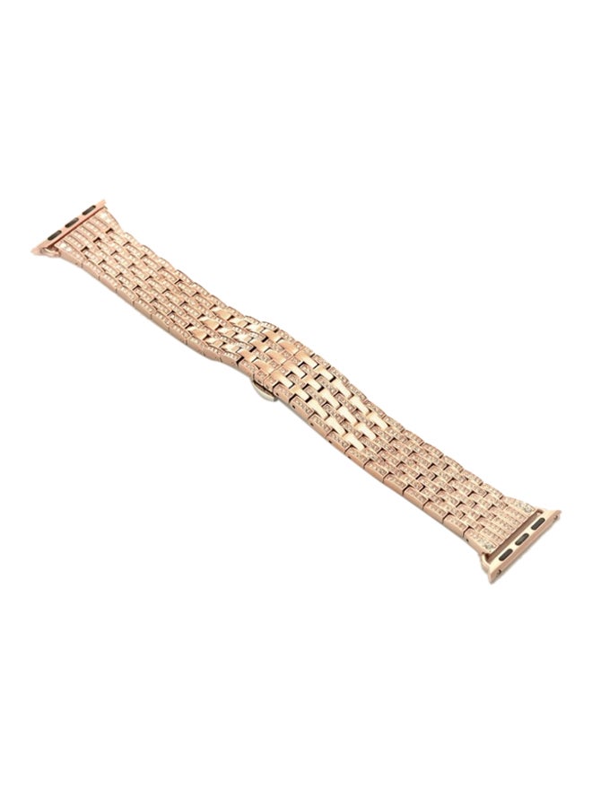 MARGOUN Rhinestone Diamond Band For Apple Watch Rose Gold - Image 1