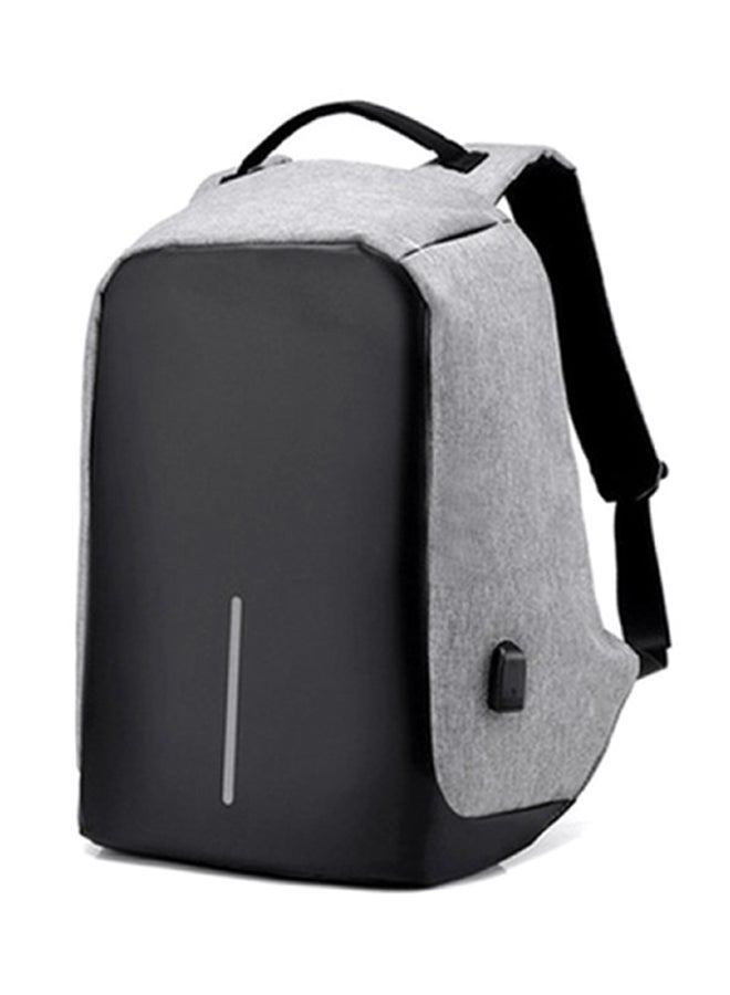 Anti Theft Laptop Backpacks With USB Charging 15.6-Inch Grey/Black - Image 1