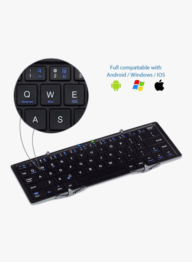 MARGOUN EC Foldable Bluetooth Keyboard Black/Silver - Image 2