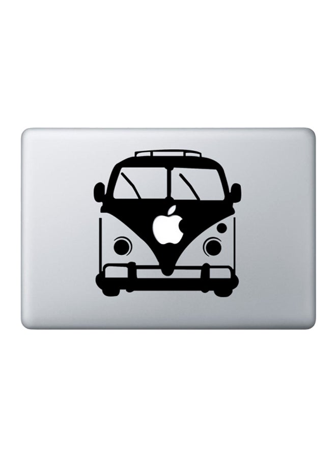 Vintage Bus Sticker Skin Cover For MacBook Laptop Clear/Black
