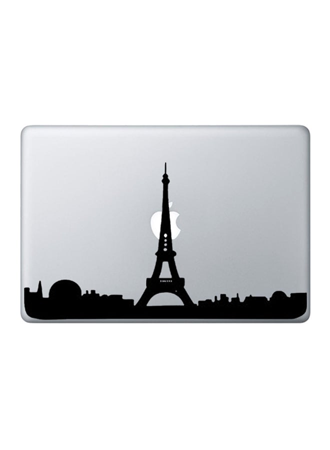 Paris France Travel Sticker Skin Cover For MacBook Laptop Clear/Black