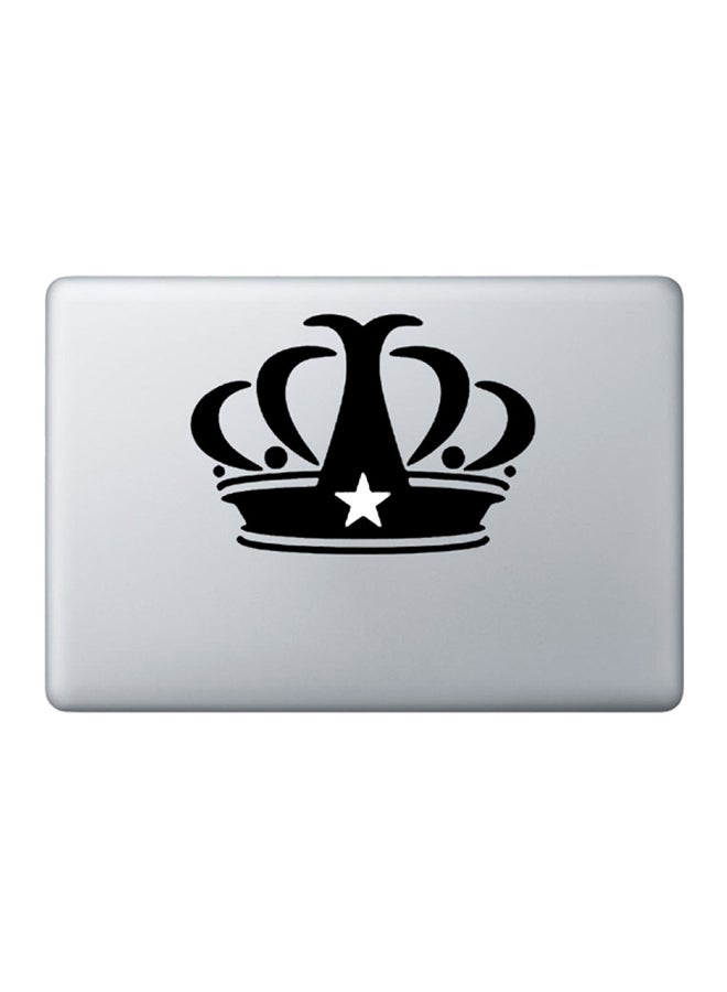 Queen Crown Sticker Skin Cover For MacBook Laptop Clear/Black