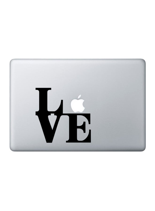 Love Sticker Skin Cover For MacBook Laptop Clear/Black