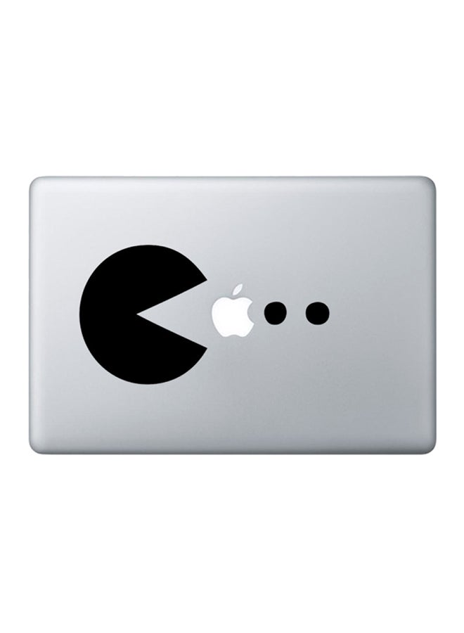 Pacman Sticker Skin Cover For MacBook Laptop Clear/Black