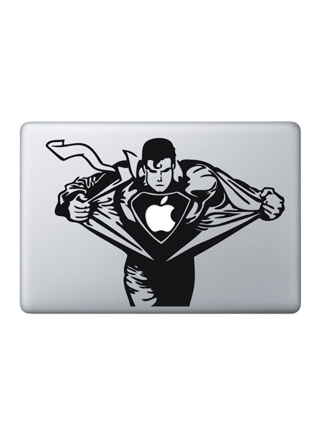 Superman Super Hero Sticker Skin Cover For MacBook Laptop Clear/Black