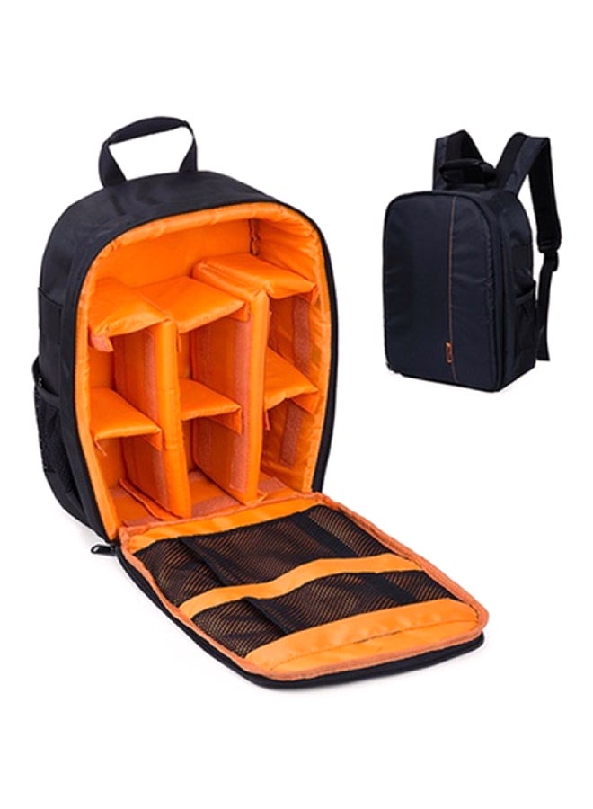 Waterproof Backpack For DSLR Camera Black/Orange 