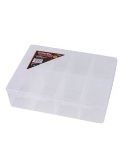 Tactix 8-Compartment Storage Tool Organizer White 